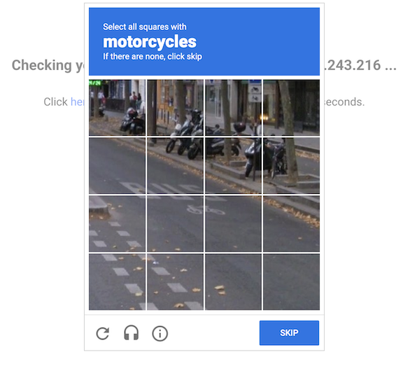 armor recaptcha click check